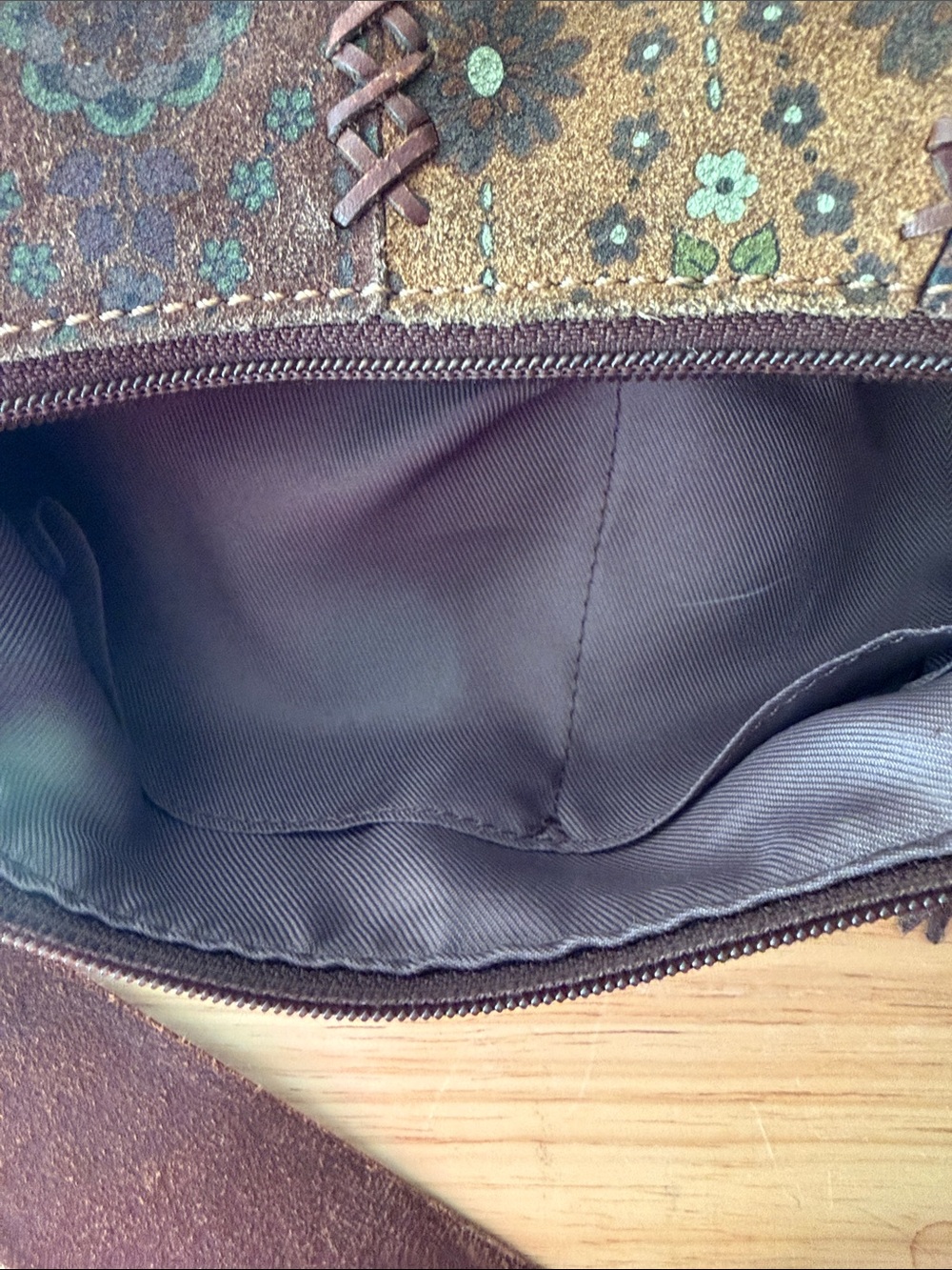 Fossil Vintage Brown Suede Tassel Hobo Shoulder Bag - Picture 10 of 14